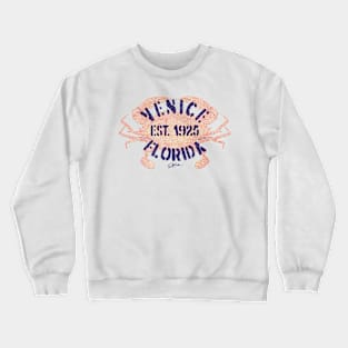 Venice, Florida, Est. 1925, Blue Crab Crewneck Sweatshirt